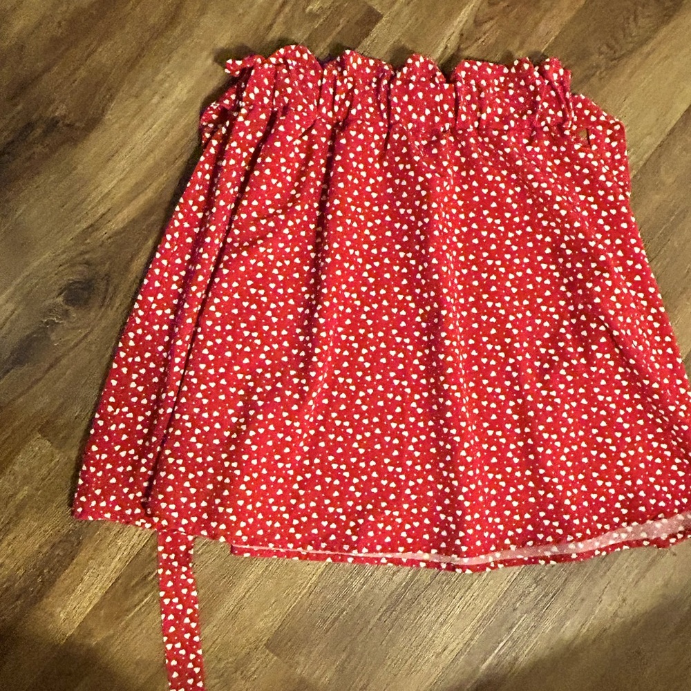 Size~Medium Color~ Red with white hearts